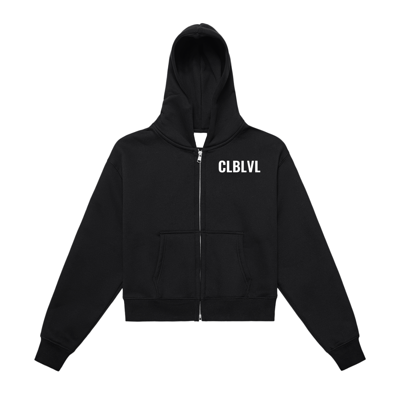Club Level Zip-Up Cropped Hoodie