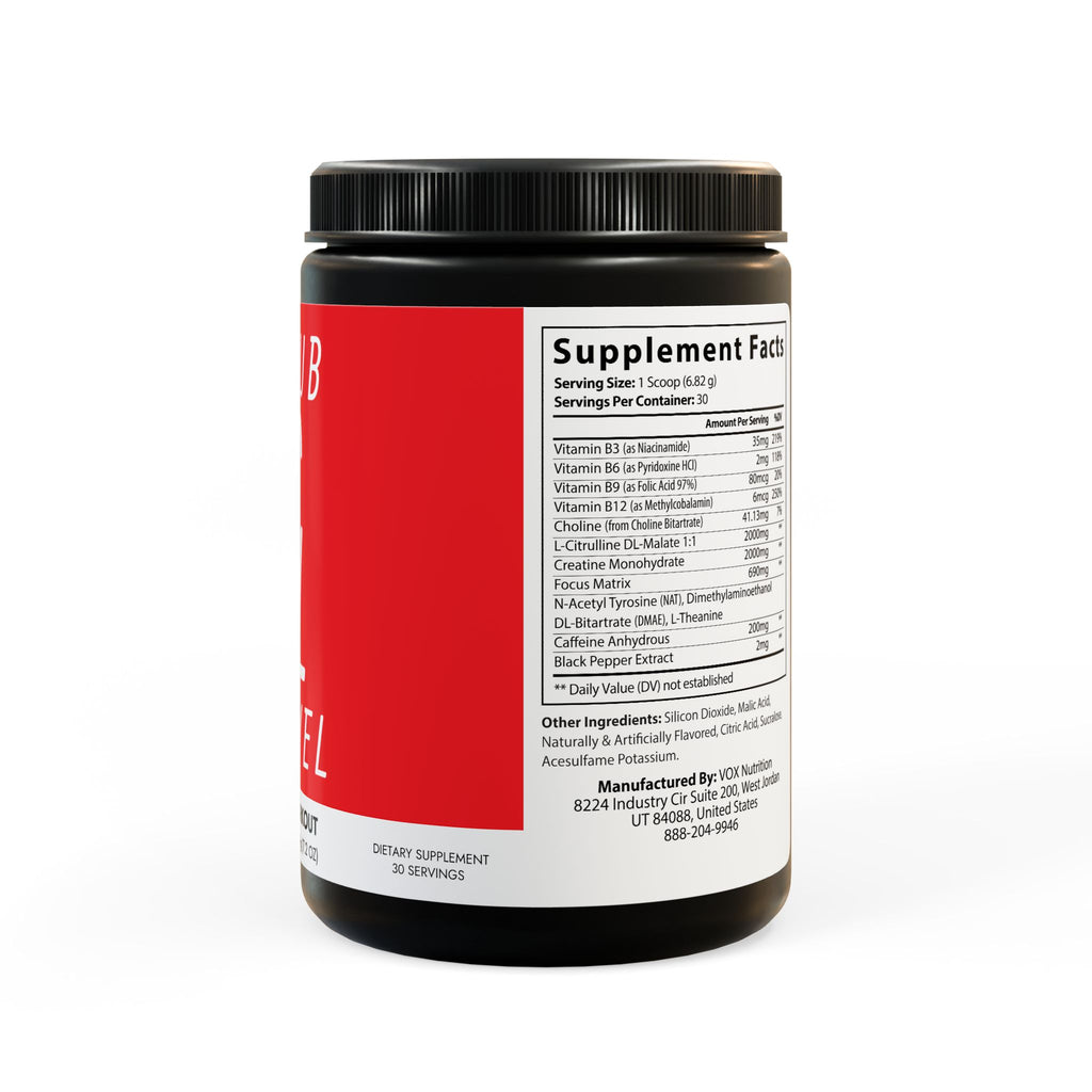 Pre-Workout Supplement, Fruit Punch (204g, 7.1oz)
