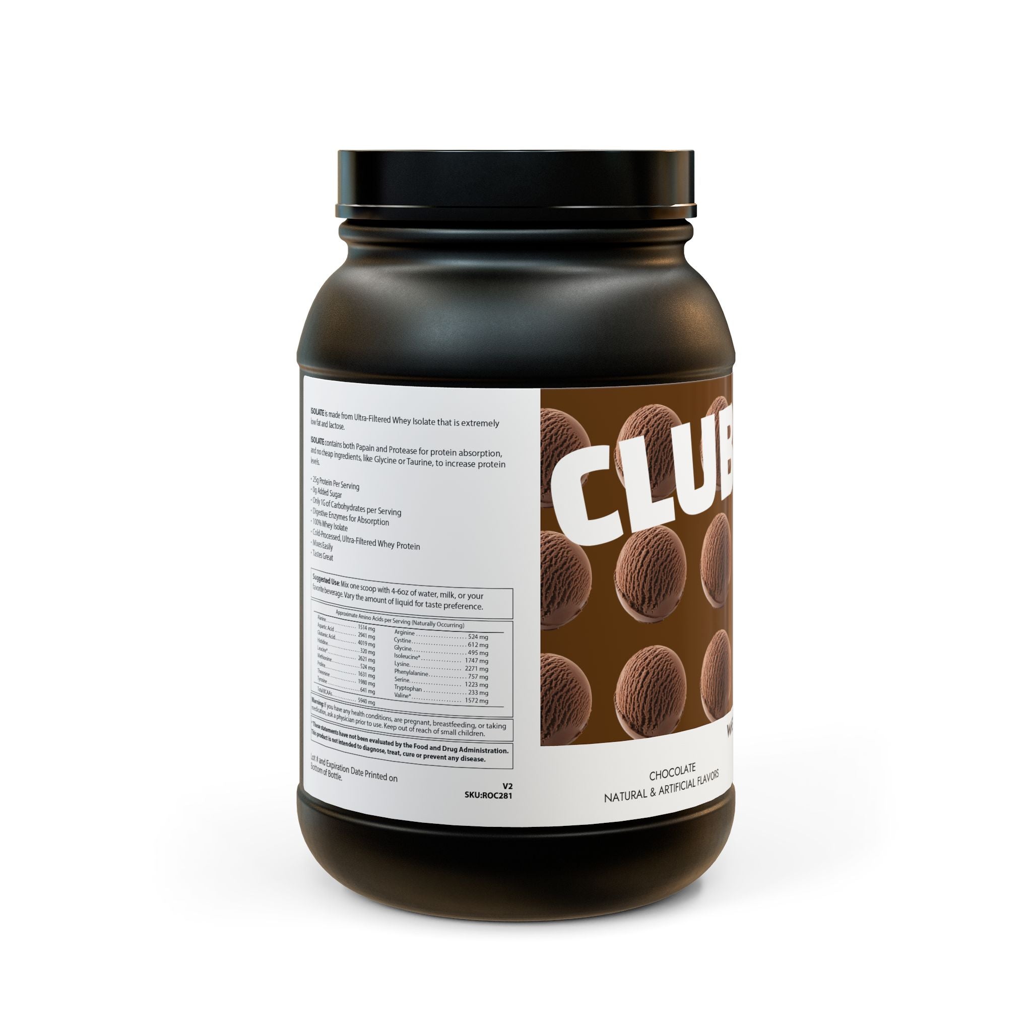 Whey Isolate Protein Supplement (907g, 2lb)