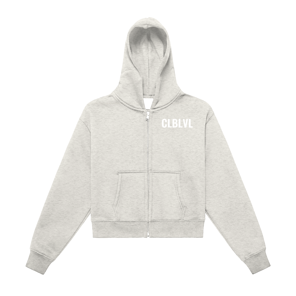 Club Level Zip-Up Cropped Hoodie