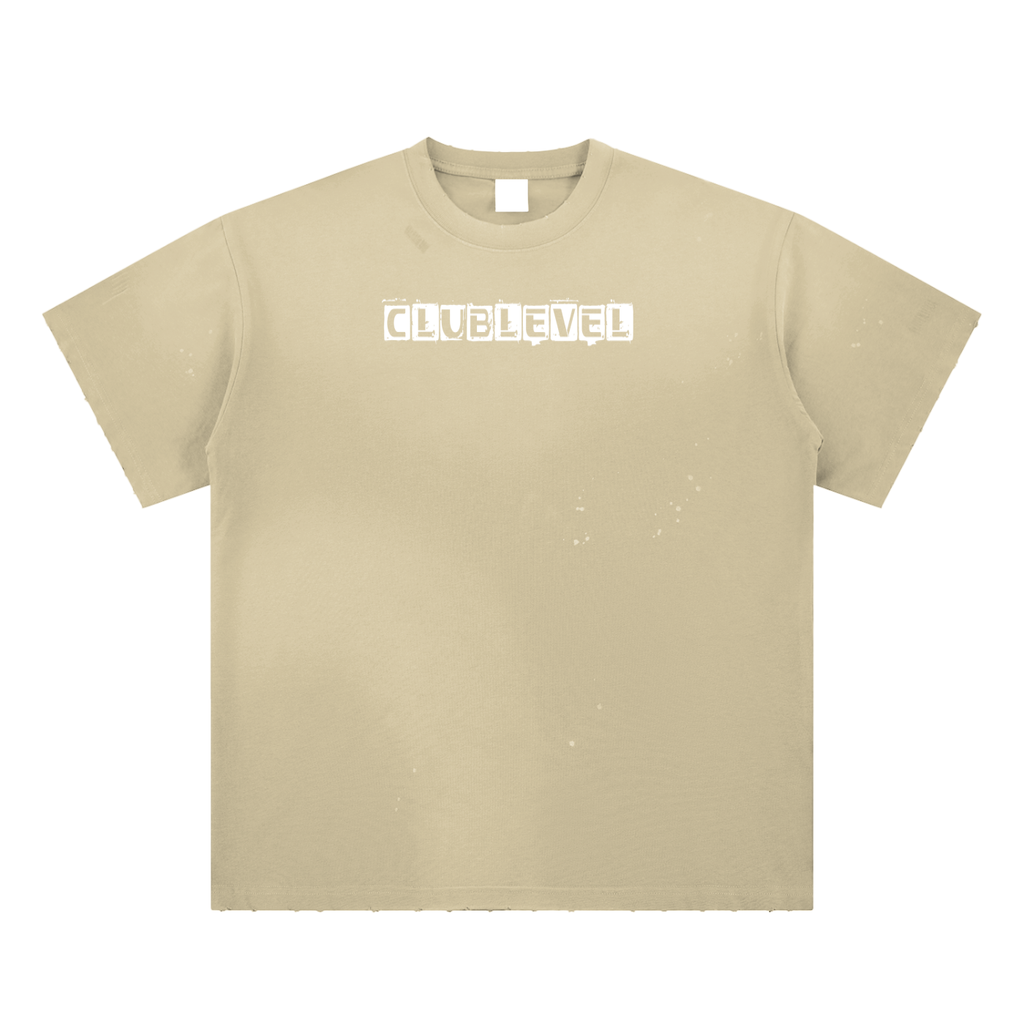 Hand-Frayed Sunfade Paint Splatter T-Shirt
