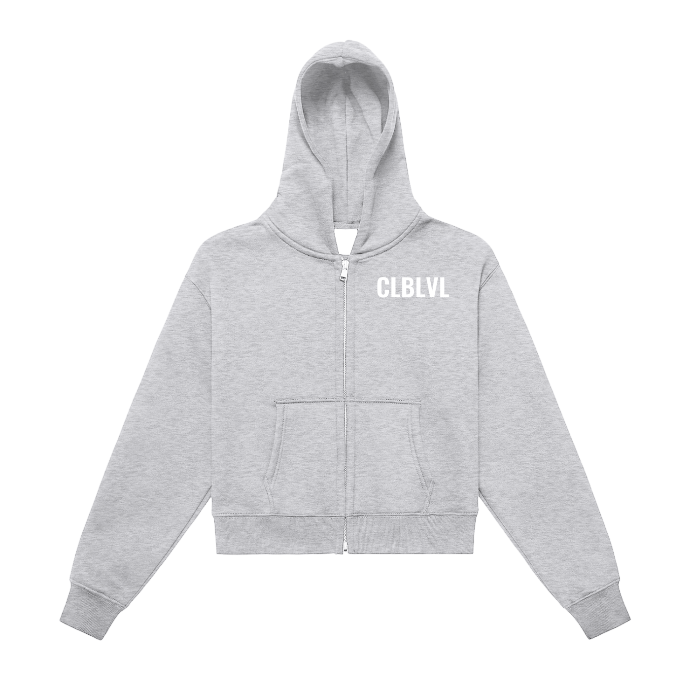 Club Level Zip-Up Cropped Hoodie