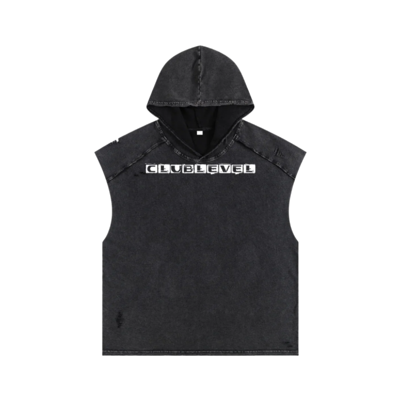 Snow Washed Boxy Hooded Tank Top