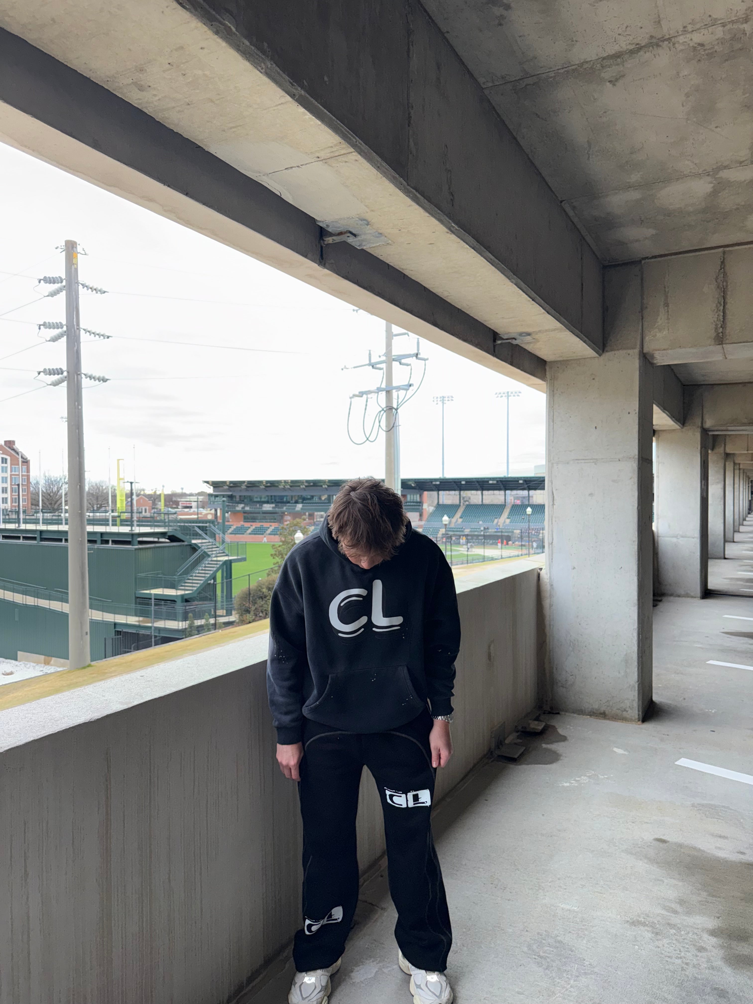 Vintage Wash Frayed Fleece Hoodie