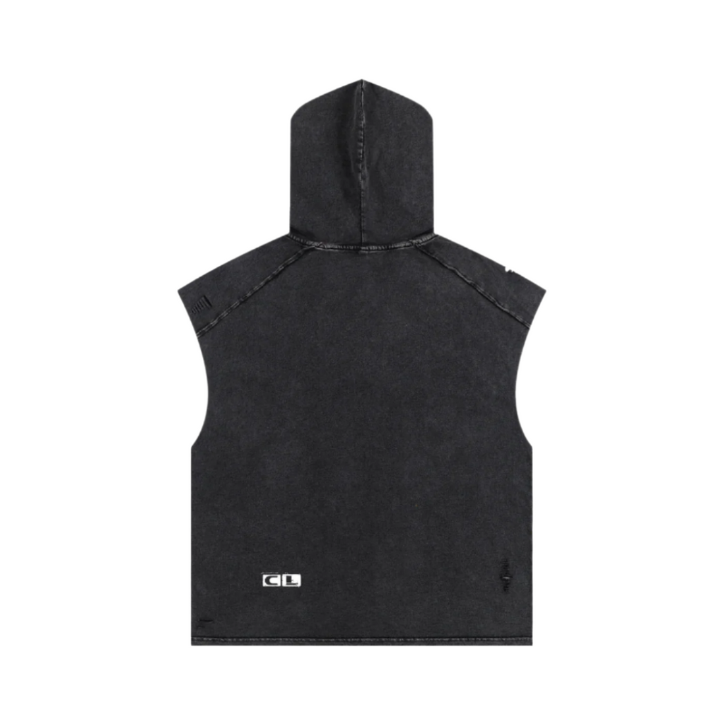 Snow Washed Boxy Hooded Tank Top